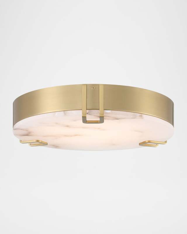 Noga 16" LED Flush Mount, Gold